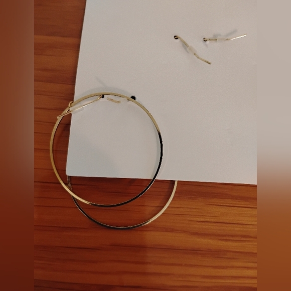 Women's Earrings gold hoops set round star heart shaped pierced dangle - Picture 4 of 5